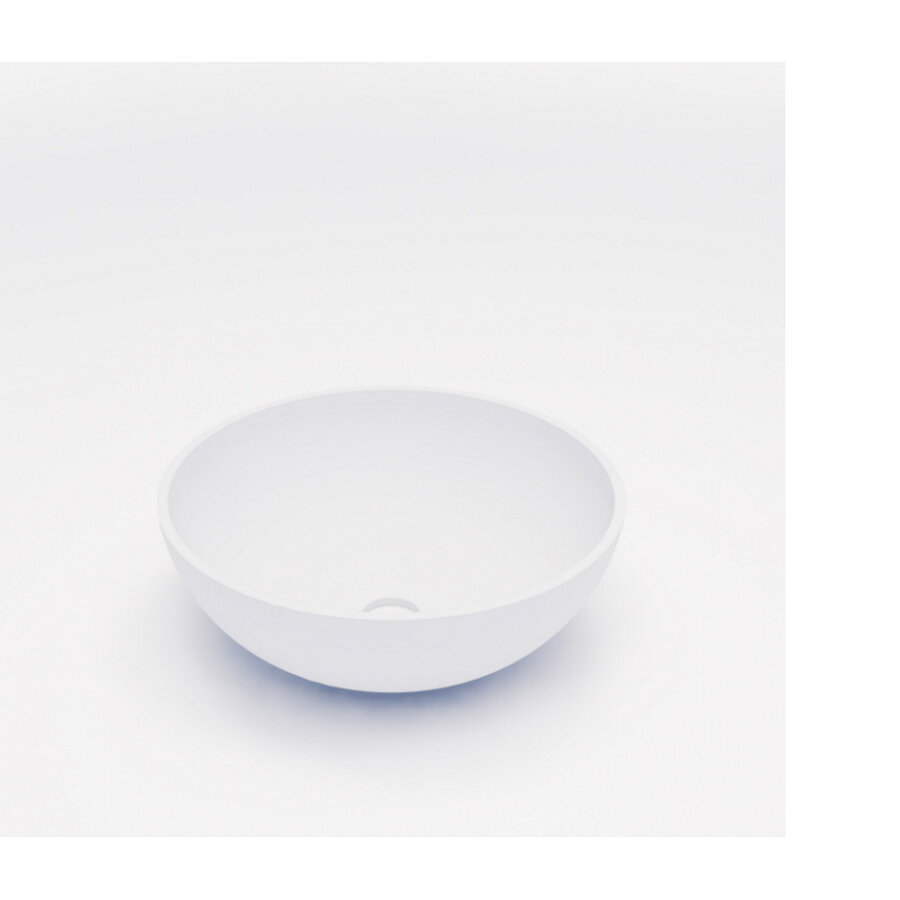 Waskom BWS Dorn 40X40X15cm Rond Solid Mat Wit