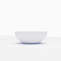 Waskom BWS Dorn 40X40X15cm Rond Solid Mat Wit