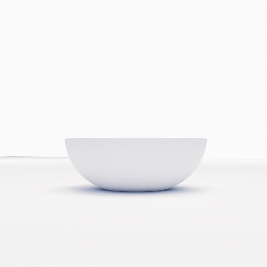 Waskom BWS Dorn 40X40X15cm Rond Solid Mat Wit