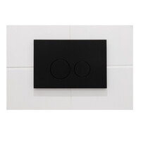 Bedieningsplaat Qeramiq Push Met DualfFush Frontbediening ABS Rond Mat Zwart