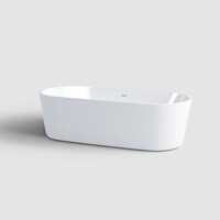 Clou InBe Vrijstaand Ligbad Ovaal 178x80x56 cm Acryl Wit Met Overloop Wit