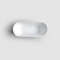 Clou InBe Vrijstaand Ligbad Ovaal 178x80x56 cm Acryl Wit Met Overloop Wit