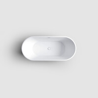 Clou InBe Vrijstaand Ligbad Ovaal 165x73.5x61.5 cm Acryl Wit Met Overloop Wit