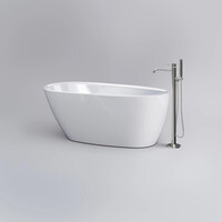 Clou InBe Vrijstaand Ligbad Wit Acryl 150x73x58cm Met Plug En Sifon Wit