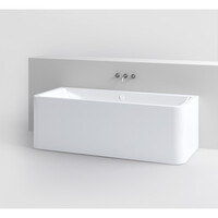 Clou InBe Ligbad Wandmodel Rechthoekig 172x74x60.5 cm Acryl Wit Met Overloop Wit