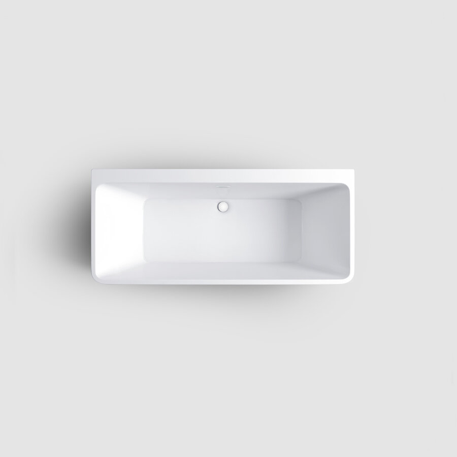 Clou InBe Ligbad Wandmodel Back to Wall 170x75x58 cm Acryl Wit Met Viega Badafvoer en Overloop Wit