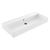 Sanilux Wastafel Sanilux Edge Keramiek 100 0 Kraangaten Glans Wit