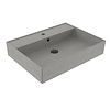 Sanilux Wastafel Sanilux Edge Keramiek 60 1 Kraangat Warm Beton