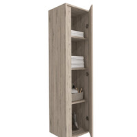 Kolomkast BWS Sally 135 cm 1 Deur Licht Hout