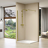 Inloopdouche Van Rijn Products Vaste Wand 49-51 x 200 cm Helder Glas en Gouden Muurprofiel