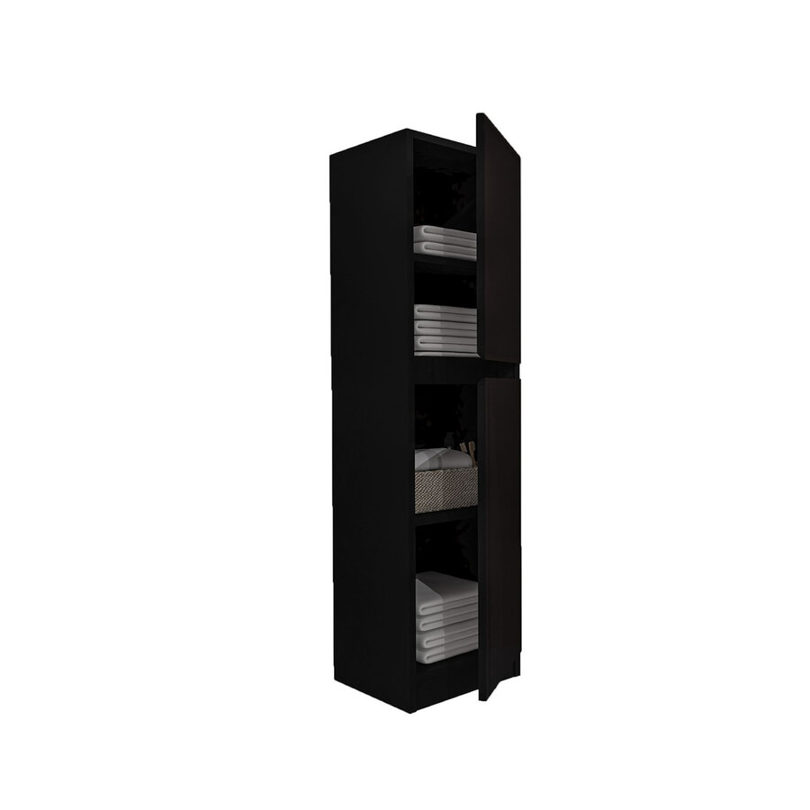Kolomkast BWS Jupiter 135 cm 2 Deuren Zwart