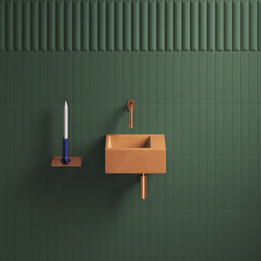 Telefoon Douche Planchet Clou Sjokker Wandmodel Brons Geborsteld PVD