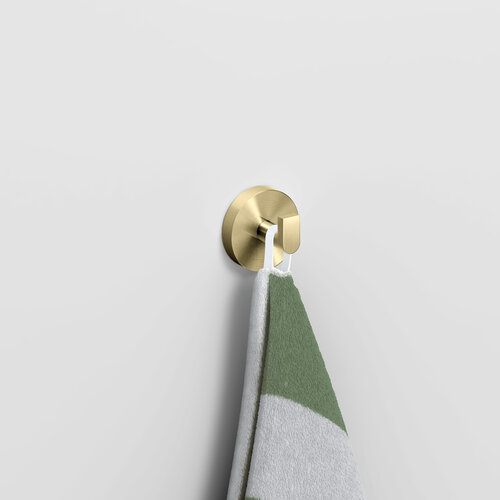 Handdoekhaak Clou Flat Set 2st Goud Geborsteld PVD 