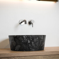Waskom Loutro Bali B Rond 40x40x15 cm Marmer Black