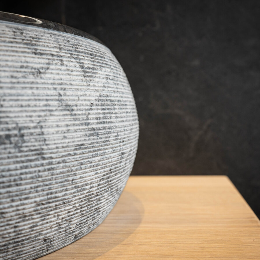 Waskom Loutro Rocky B Rond 40x40x15 cm Black