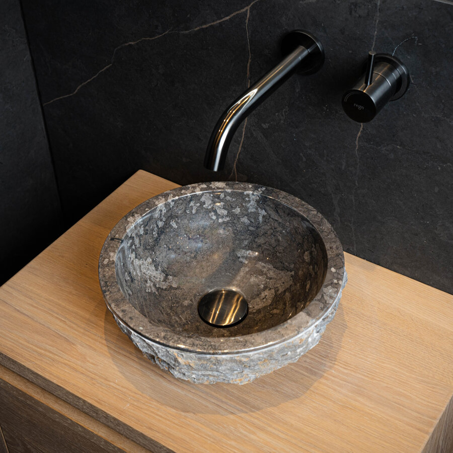 Waskom Loutro Petros Rond 30x30x14 cm Black