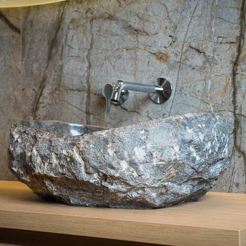 Waskom Loutro Kev G Rechthoek 50x35x20 cm Marmer Grey 