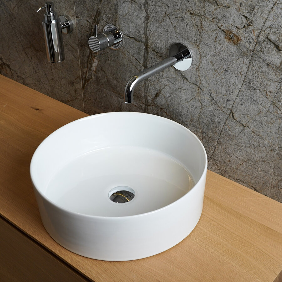 Waskom Loutro Mc Delly Rond 40x40x12 cm Hoogglans Wit