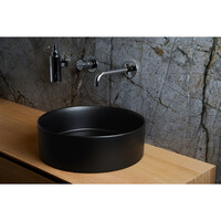 Waskom Loutro Mc Delly B Rond 40x40x12 cm Mat Zwart