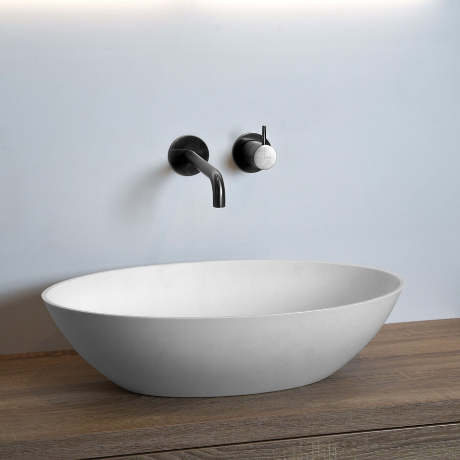 Waskom Loutro Adela Rechthoek 57x40.5x13.5 cm Hoogglans Wit