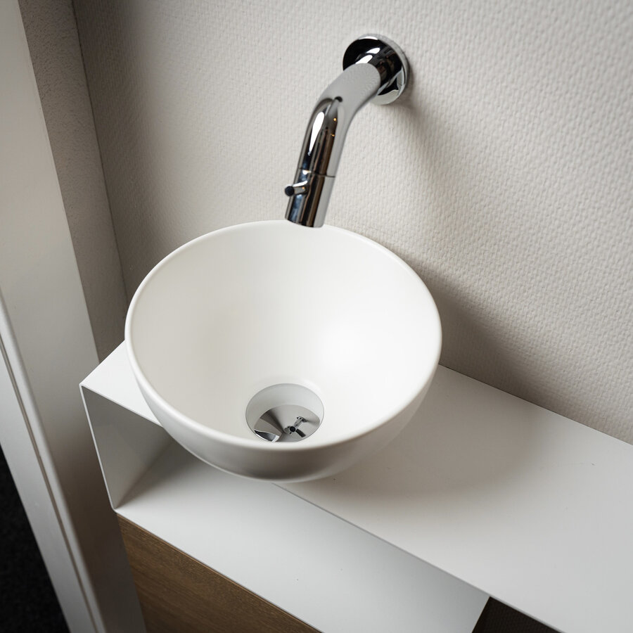 Waskom Loutro Mc Mini Rond 24x24x12 cm Mat Wit