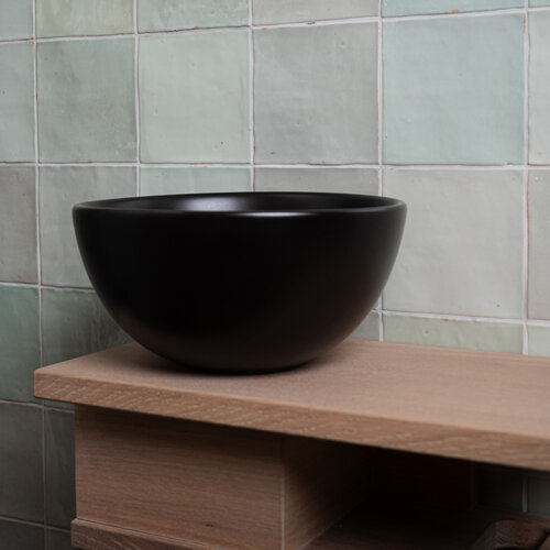Waskom Loutro Mc Mini Rond 24x24x12 cm Mat Zwart 