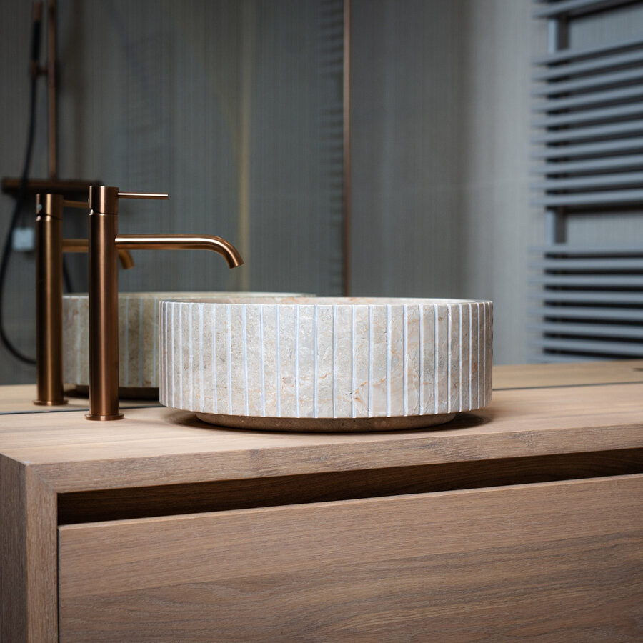 Waskom Loutro Jayda Rond 40x40x14 cm Marmer