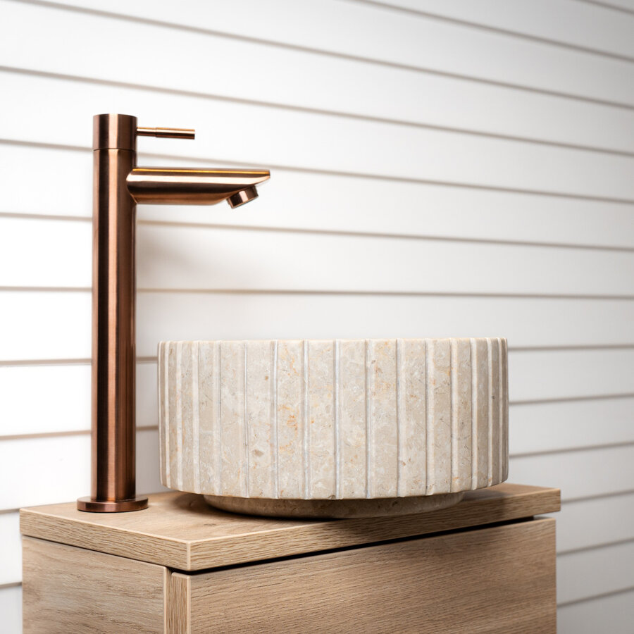 Waskom Loutro Jadya Mini Rond 25x25x12 cm Marmer