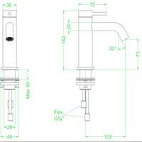 Wastafelkraan IVY Bond Model S Coldstart Chroom