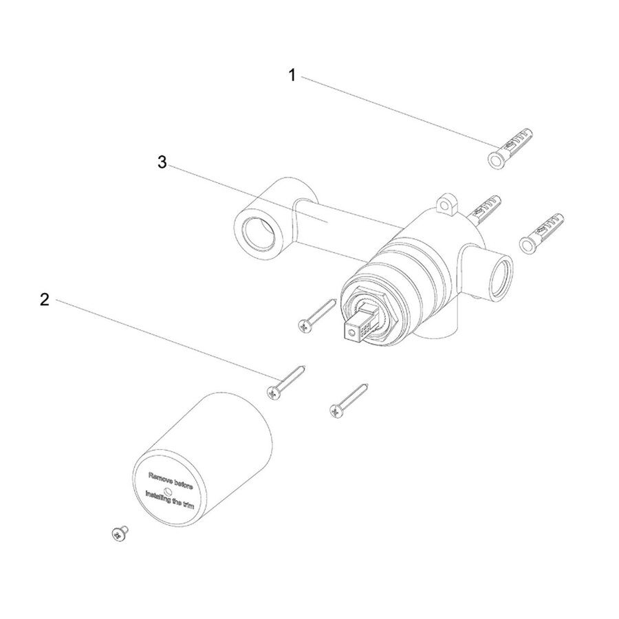 Inbouwdeel Eenhendel BWS Karsten Wastafelkraan Met Coldstart