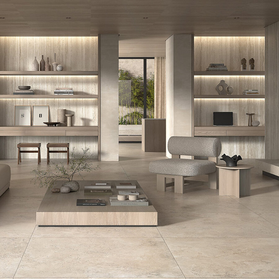 Vloertegel Kronos Nativa Vena 120x280 cm Aurum Creme (Prijs Per Tegel)