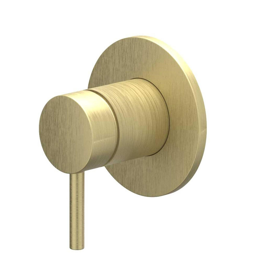 Afbouwdeel IVY Bond Inbouw douchemengkraan Met Ronde Rozet Geborsteld Mat Goud PVD