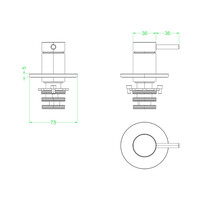 Afbouwdeel IVY Bond Inbouw douchemengkraan Met Ronde Rozet Geborsteld Mat Koper PVD