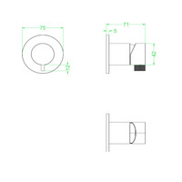 Inbouw Douchemengkraan IVY Tribe Eenhendel Inclusief Inbouwdeel Geborsteld RVS316