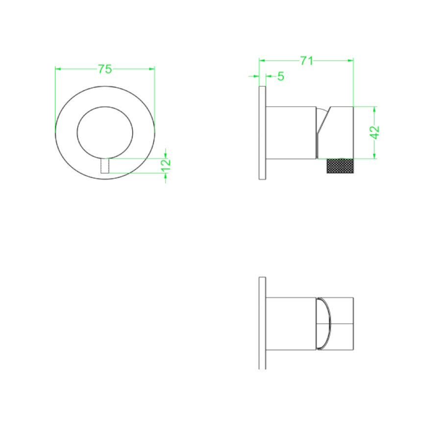 Inbouw Douchemengkraan IVY Tribe Eenhendel Inclusief Inbouwdeel RVS316 Geborsteld Mat Goud PVD