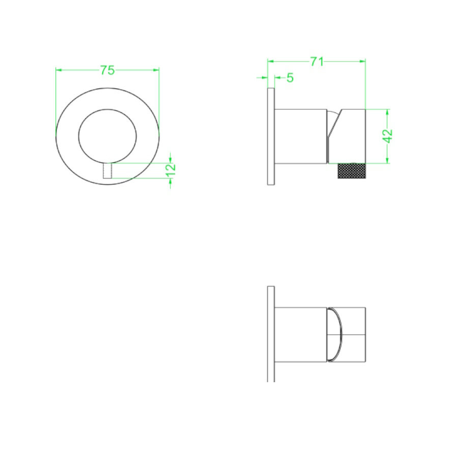 Inbouw Douchemengkraan IVY Tribe Eenhendel Inclusief Inbouwdeel RVS316 Geborsteld Mat Koper PVD
