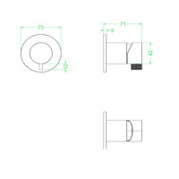 Inbouw Douchemengkraan IVY Tribe Eenhendel Inclusief Inbouwdeel RVS316 Geborsteld Carbon Black PVD