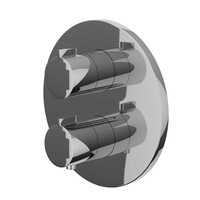 Afbouwdeel IVY Pact Inbouwthermostaat Symmetry 2-Weg Stop-Omstel Met Rond Rozet Chroom