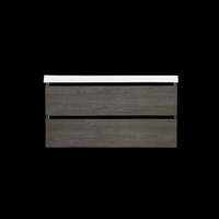 Onderkast Sanilux Trendline Met Greeplijst Mat Zwart 120x47x52 Cm Silver Oak