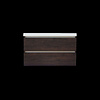 Onderkast Trendline Met Greeplijst Aluminium 100x47x52 Cm Brown Oak