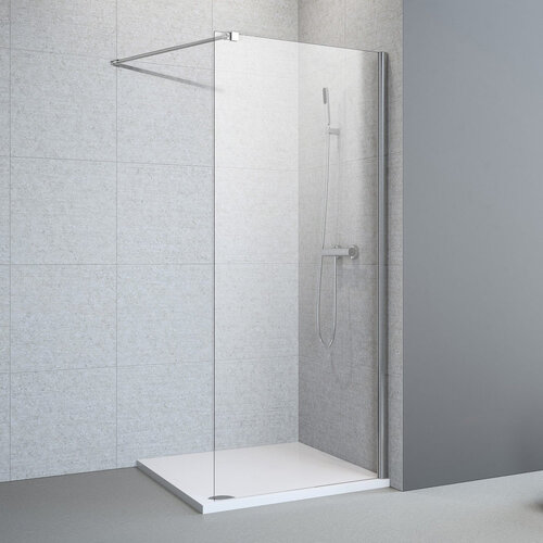 Douchewand BWS Highrise 100x225cm Nano chroom Verhoogd 