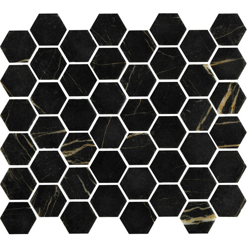Mozaïek Valencia 27.8x32.5 cm Recycled Glas Nero Marble Print (Prijs per M2) 