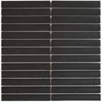 Mozaiek Tegel Sevilla 29,6x30 cm Finger Mat Carbon Gray (Prijs per 0.89 M2)