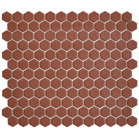 Mozaiek Tegel Hexagon 26x30 cm Mat Terra Cotta (Prijs per 0.78 M2)