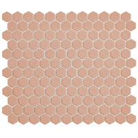Mozaiek Tegel Hexagon 26x30 cm Mat Royal Peach (Prijs per M2)