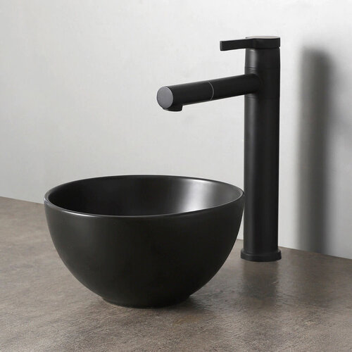 BWS Mini Waskom 23 cm Keramiek Mat Zwart 