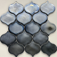 Mozaïek Valkery Arabesque 26,4 x 28,3 cm Glas Blue (Prijs Per Vel)