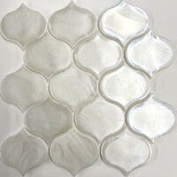 Mozaïek Valkery Arabesque 26,4 x 28,3 cm Glas White (Prijs Per Vel)