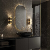 Wandlamp Martens & Meijer Berlin 10x26 Cm Rechthoek Geborsteld Gunmetal