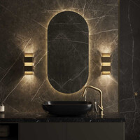 Wandlamp Martens & Meijer Berlin 10x26 Cm Rechthoek Geborsteld Gunmetal